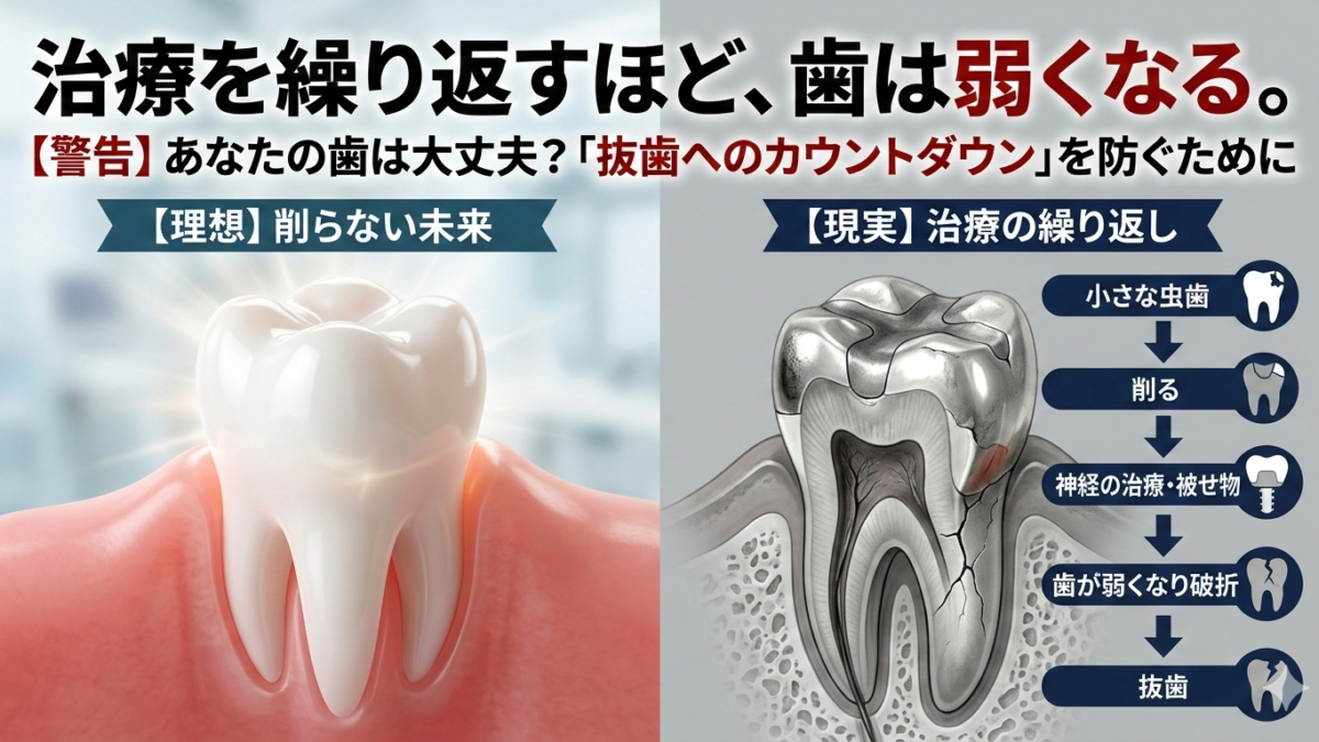 治療を繰り返すほど、歯は弱くなる